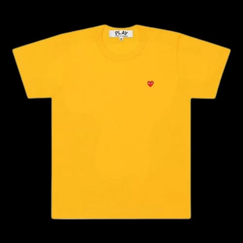 Comme des Garcons PLAY Heart Logo Tee Yellow