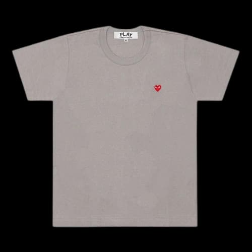 Comme des Garcons PLAY Heart Logo Tee Grey