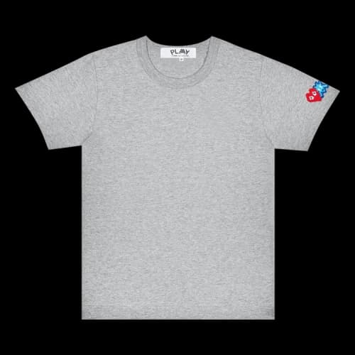 Comme des Garçons PLAY Double Heart T-Shirt 'Grey'