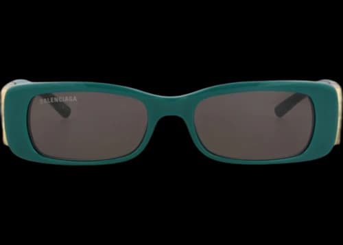 Balenciaga Square-Frame Acetate Sunglasses Green Gold Grey (BB0096S-30008871-006)