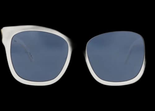 Balenciaga Cat Eye-Frame Acetate Sunglasses White Gold Blue (BB0102SA-30008976-004)