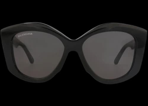 Balenciaga Cat Eye-Frame Acetate Sunglasses Black Black Grey (BB0126S-30009990-001)