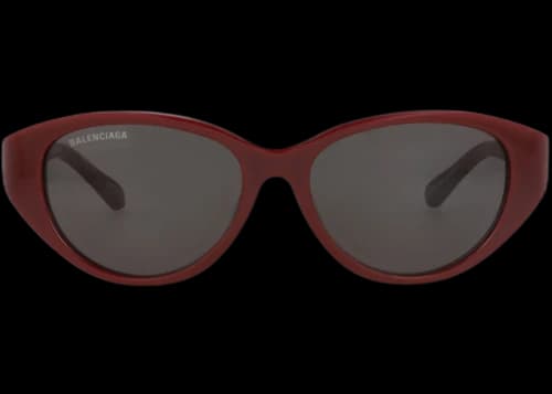 Balenciaga Round-Frame Acetate Sunglasses Burgundy Burgundy Grey (BB0209SA-30011970-003)