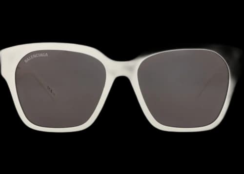Balenciaga Square-Frame Acetate Sunglasses Ivory Ivory Grey (BB0215SA-30011976-003)