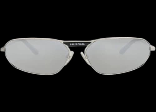 Balenciaga Shield-Frame Metal Sunglasses Silver Silver Silver (BB0245S-30013528-002)