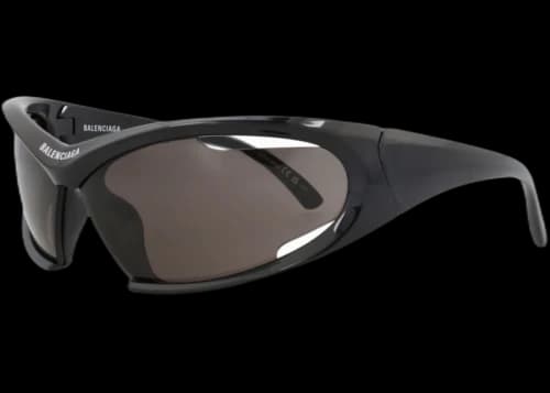 Balenciaga Shield-Frame Bio-Injection Sunglasses Black Black Grey (BB0318S-30014883-001)