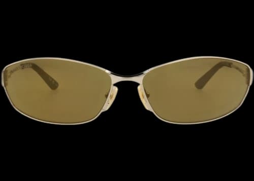 Balenciaga Square-Frame Metal Sunglasses Gold Gold Bronze (BB0336S-30014924-003)