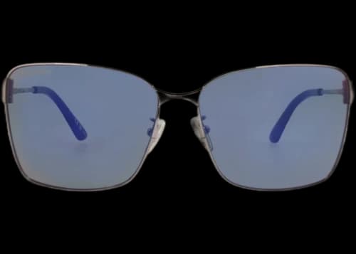 Balenciaga Square-Frame Metal Sunglasses Ruthenium Ruthenium Violet (BB0338SK-30014929-002)