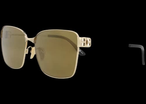 Balenciaga Square-Frame Metal Sunglasses Gold Gold Bronze (BB0338SK-30014929-003)