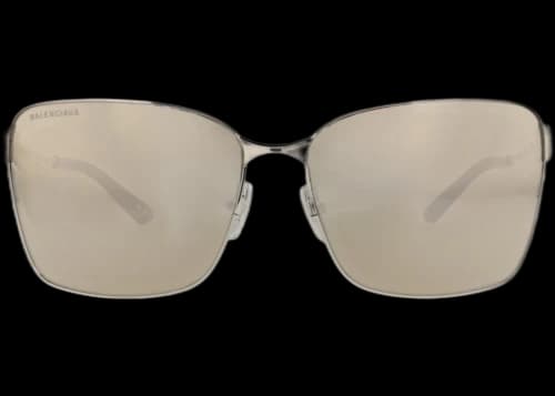 Balenciaga Square-Frame Metal Sunglasses Silver Silver Silver (BB0338SK-30014929-006)