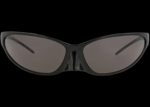 Balenciaga Shield-Frame Alluminum Sunglasses Black Black Grey (BB0349S-30015539-001)
