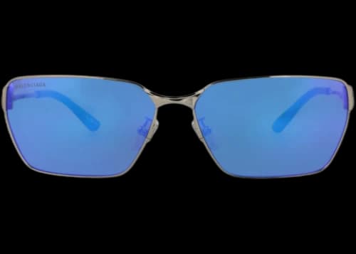 Balenciaga Square-Frame Metal Sunglasses Silver Silver Violet (BB0374SK-30015668-003)