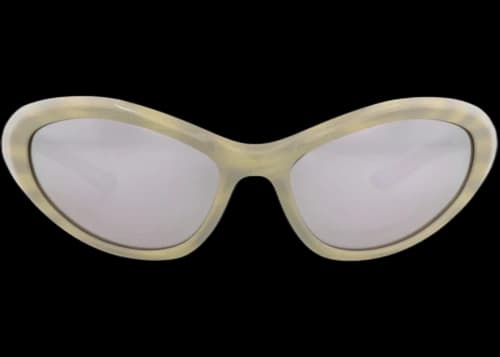 Balenciaga Shield-Frame Bio-Injection Sunglasses Ivory Ivory Silver (BB0384S-30016121-004)