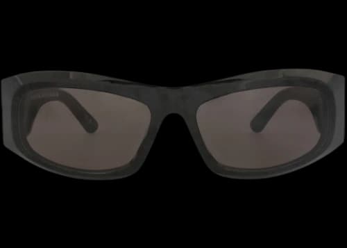 Balenciaga Square-Frame Recycled Acetate Sunglasses Black Black Grey (BB0395S-30016104-003)