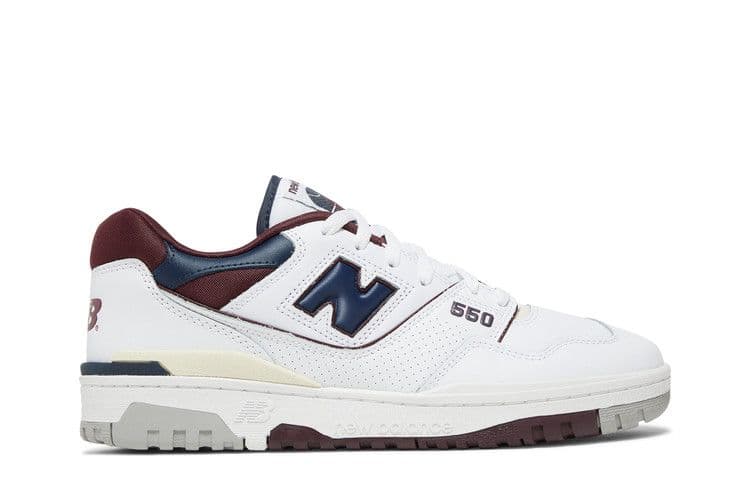 New Balance 550 White Navy NB Burgundy