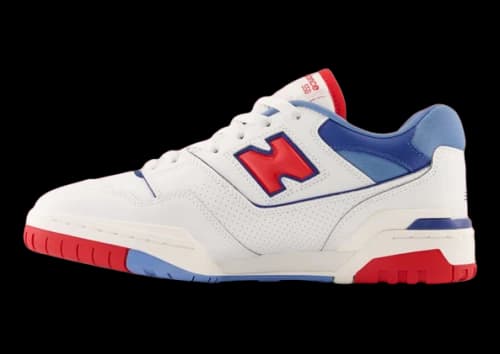 New Balance 550 White True Red Atlantic Blue