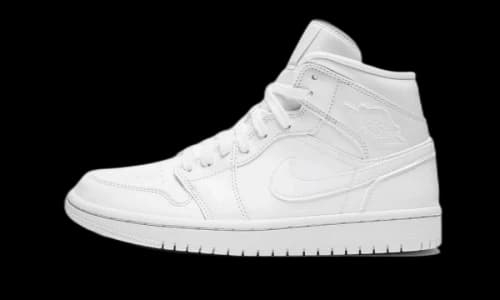 Jordan 1 Mid Triple White (Women's)