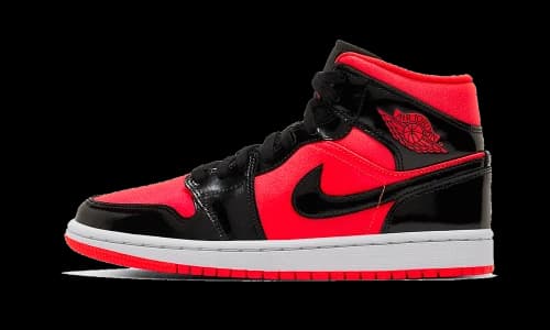 Jordan 1 Mid Hot Punch Black (Women's)