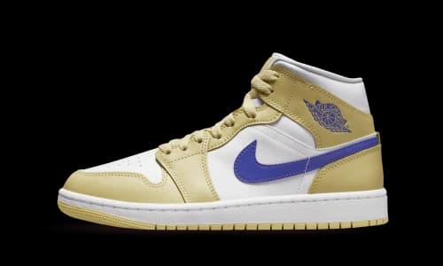 Jordan 1 Mid Lemon Wash Lapis (Women's)