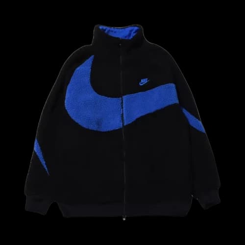Nike Big Swoosh Reversible Boa Jacket (Asia Sizing) Black Game Royale