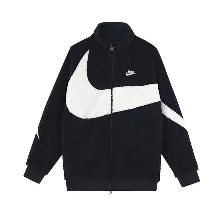 Nike Big Swoosh Reversible Boa Jacket (Asia Sizing) Black White