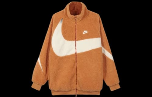 Nike Big Swoosh Reversible Boa Jacket (Asia Sizing) Hot Curry Coconut Milk