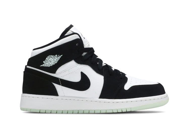 Jordan 1 Mid White Black Teal Tint (GS)