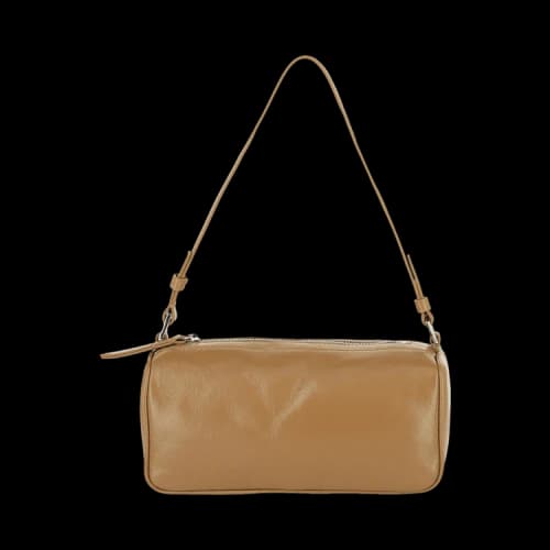 ByFar Eva Creased Shoulder Bag Brown