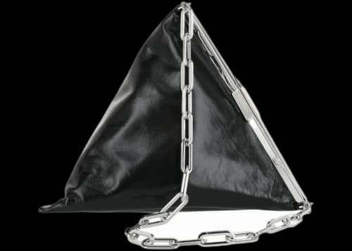 ByFar Prisma Creased Shoulder Bag Black