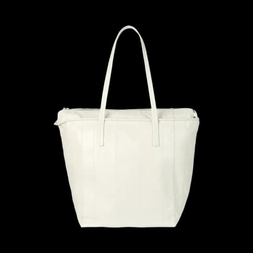 ByFar Solid Leather Tote White