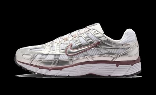 Nike P-6000 White Metallic Silver Tattoo (Women's)