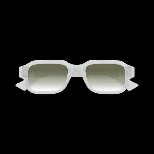 Bottega Veneta Intrecciato Rectangular Sunglasses 'Grey/Green'