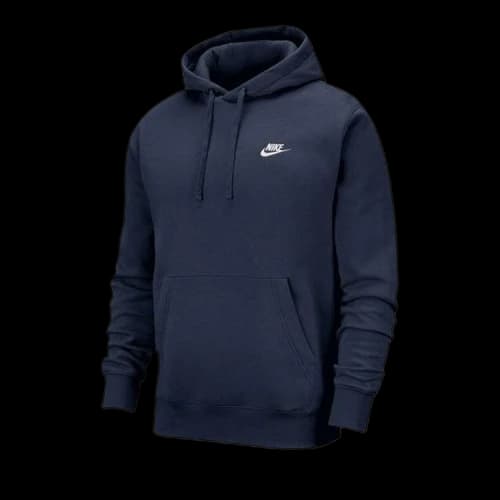 Nike Sportswear Club Fleece Pullover Hoodie Navy/White