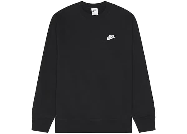 Nike Sportswear Club Fleece Crewneck Black/White