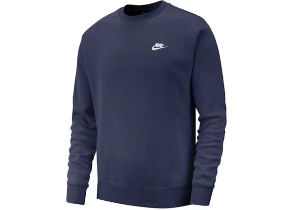 Nike Sportswear Club Fleece Crewneck Midnight Navy/White