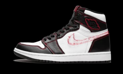 Jordan 1 Retro High Defiant White Black Gym Red