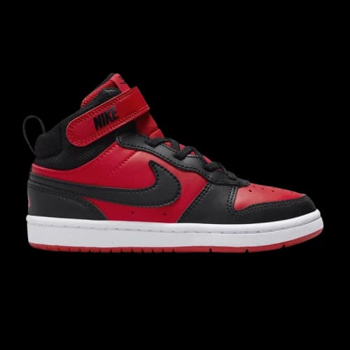 Nike Court Borough Mid 2 Black University Red (PS)
