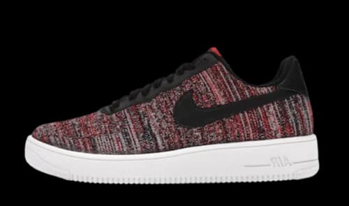 Nike Air Force 1 Flyknit 2.0 University Red Black