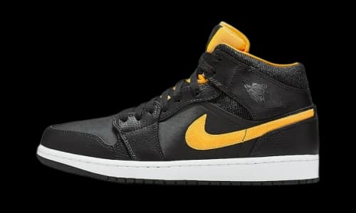 Jordan 1 Mid Black University Gold
