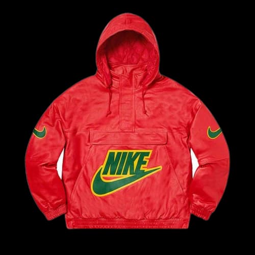 Supreme x Nike Leather Anorak 'Red'