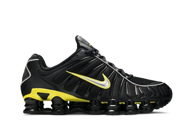 Nike Shox TL Black Dynamic Yellow Metallic Silver