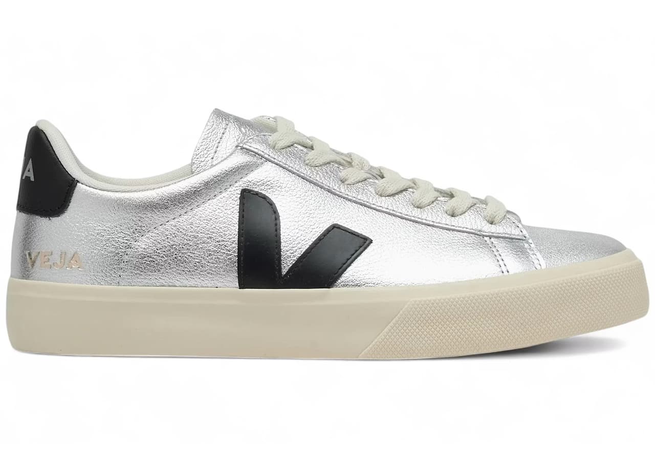 Veja Campo Leather Silver Black