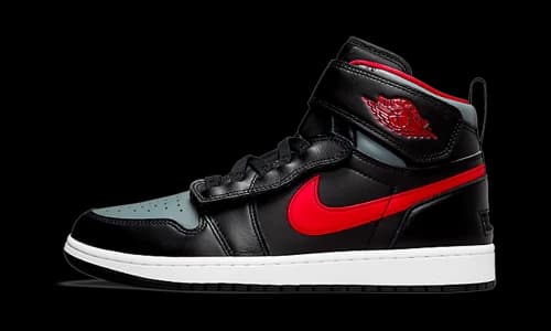 Jordan 1 High FlyEase Black Gym Red Smoke Grey