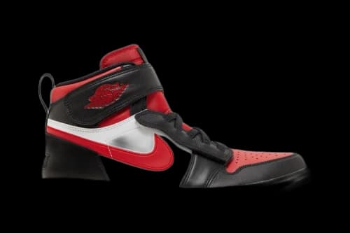 Jordan 1 High FlyEase Black White Fire Red