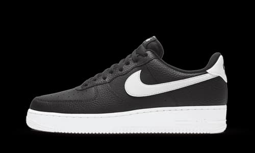 Nike Air Force 1 Low '07 Black White Pebbled Leather