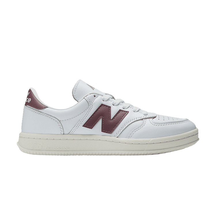 New Balance T500 White Washed Burgundy
