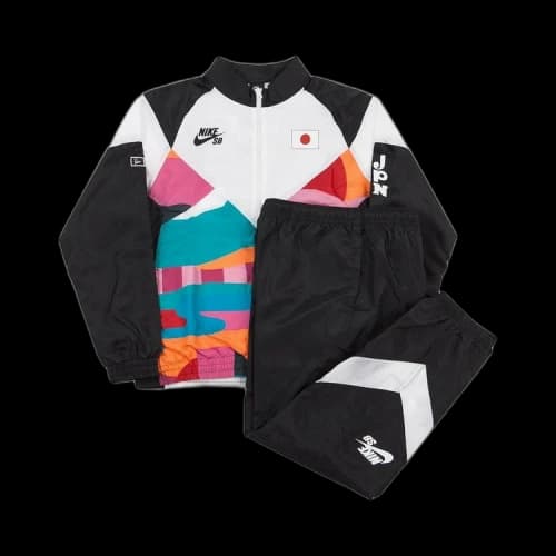 Nike SB x Parra Japan Federation Kit Skate Tracksuit Black/White