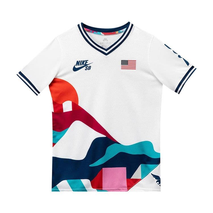 Nike SB x Parra USA Federation Kit Crew Jersey White/Brave Blue
