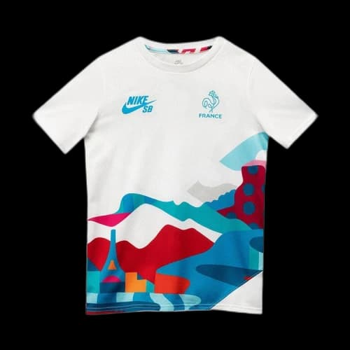 Nike SB x Parra France Federation Kit Crew Jersey White/Neptune Blue