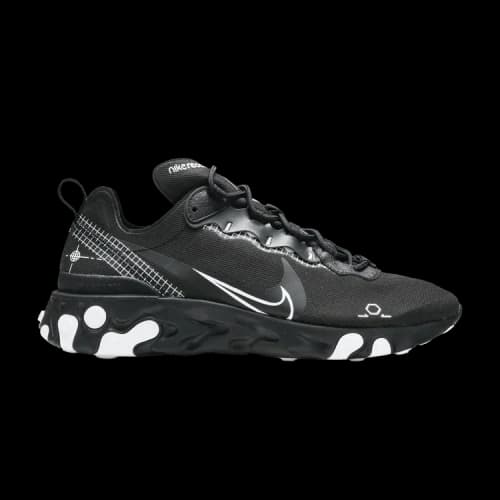 Nike React Element 55 Reverse Schematic Black
